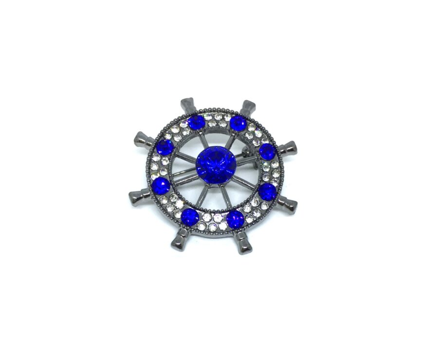 Blue Crystal Nautical Pin