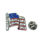 Rhinestone American Flag Pin