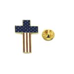 American Flag Cross Lapel Pins