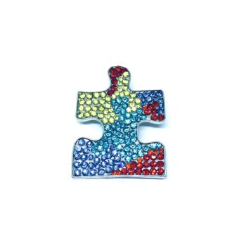 Multi-color Crystal Autism Pin