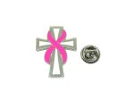 FAWP-021-Pink Ribbon Cross Pin