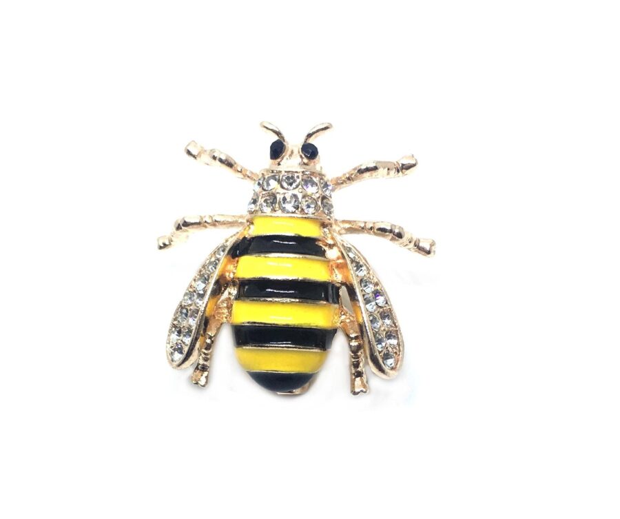 Enamel Gold plated Bee Brooch Pin