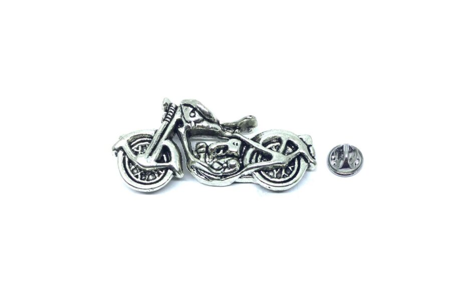 Silver plated Biker Lapel Pin