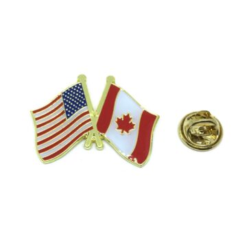 The USA & Canada Flag Lapel Pin