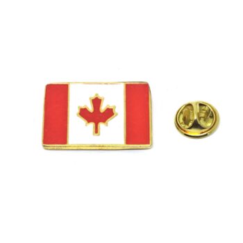 Rectangle Canada Flag Lapel Pin