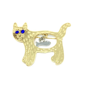 Gold plated Cat Pin