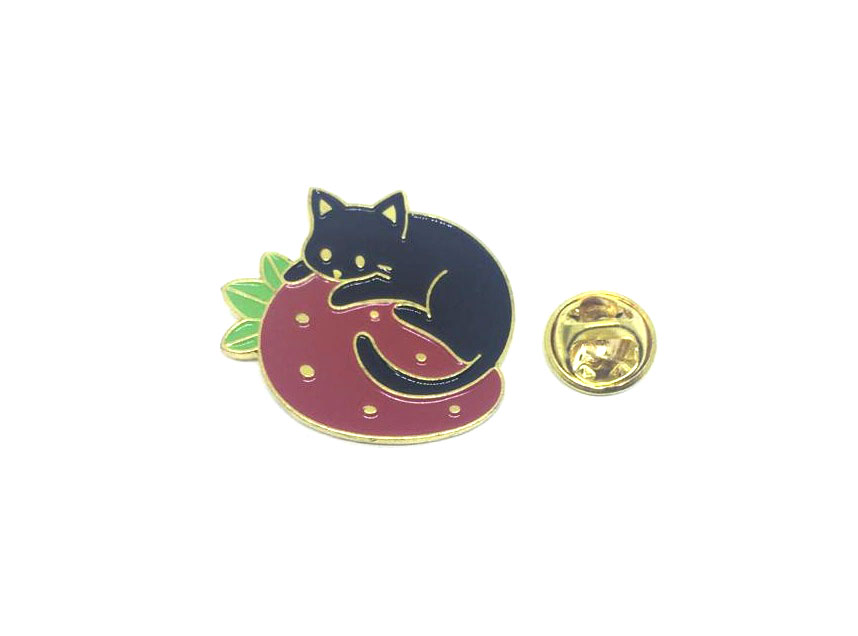 Gold plated Cat Lapel Pin