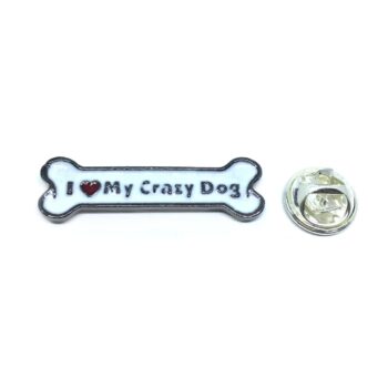 "I Love my Crazy Dog" Lapel Pin