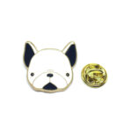 Gold Plated Dog Head Lapel Pin