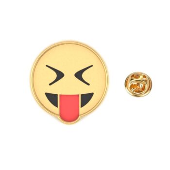 Gold tone Emoji Pin