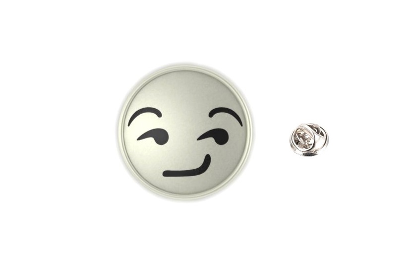 Silver plated Enamel Emoji Pin