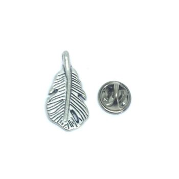 Silver tone Feather Pin