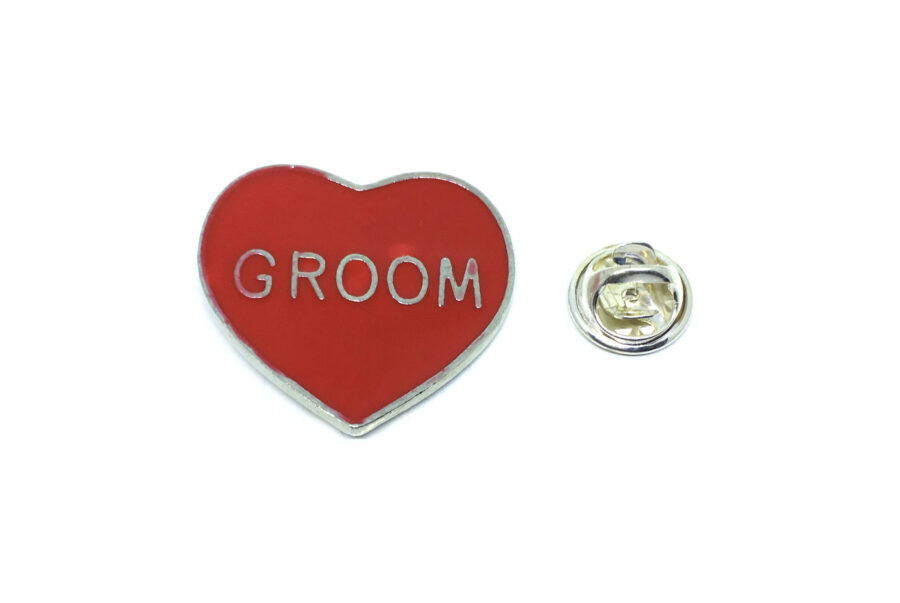 Groom Heart Pin