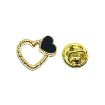 Gold plated Enamel Heart Pin