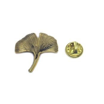 Gold plated Leaf Lapel Pin