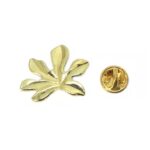 Gold plated Leaf Lapel Pin