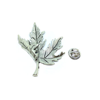 Silver plated Leaf Brooch Pins