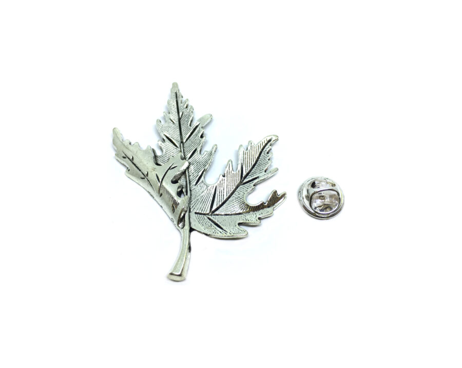 Silver plated Leaf Brooch Pins