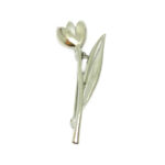 Silver Tulips Leaf Pin