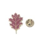 Red Enamel Leaf Lapel Pin