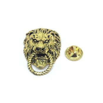 Lion Head Lapel Pin