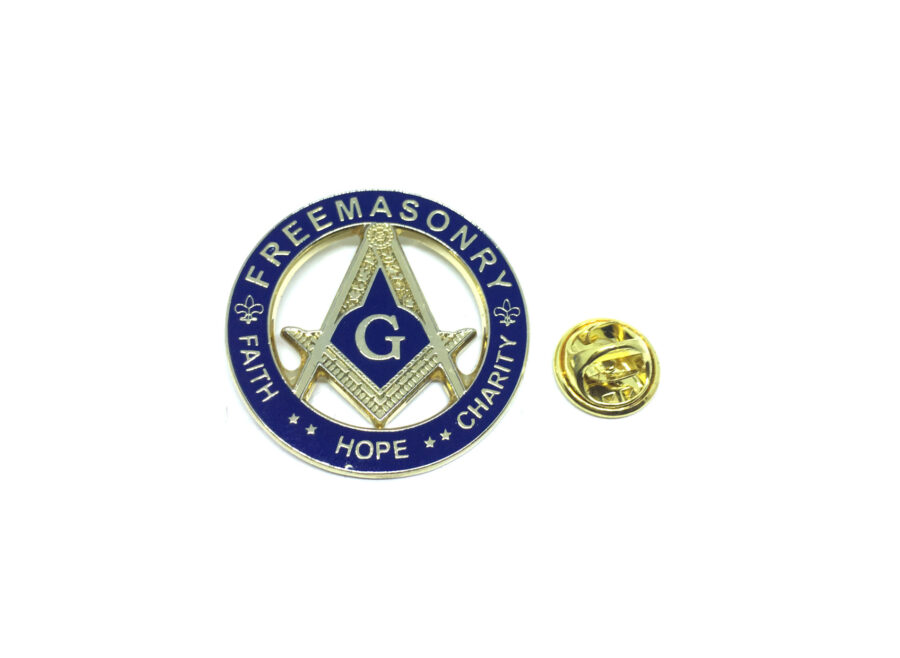 "FAITH, HOPE, CHARITY" Masonic Lapel Pin