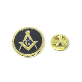 Black Enamel Masonic Lapel Pin
