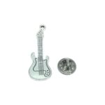Silver plated Guitar Music Pin