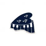 Black Piano Music Enamel Pin