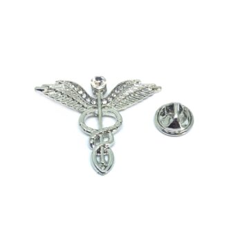 Crystal Medical Symbol Lapel Pin