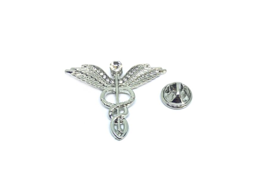 Crystal Medical Symbol Lapel Pin