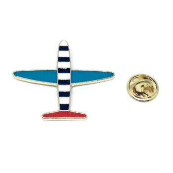 Gold plated Enamel Airplane Pin