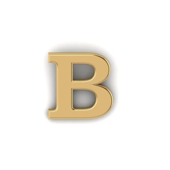 Gold Letter B Pin