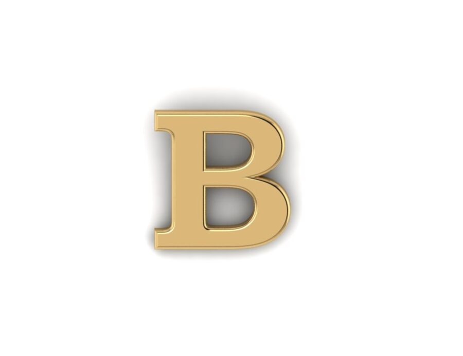 Gold Letter B Pin