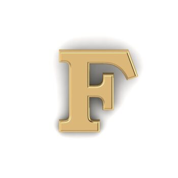 Gold Letter F Pin