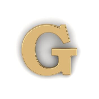 Gold Letter G Pin