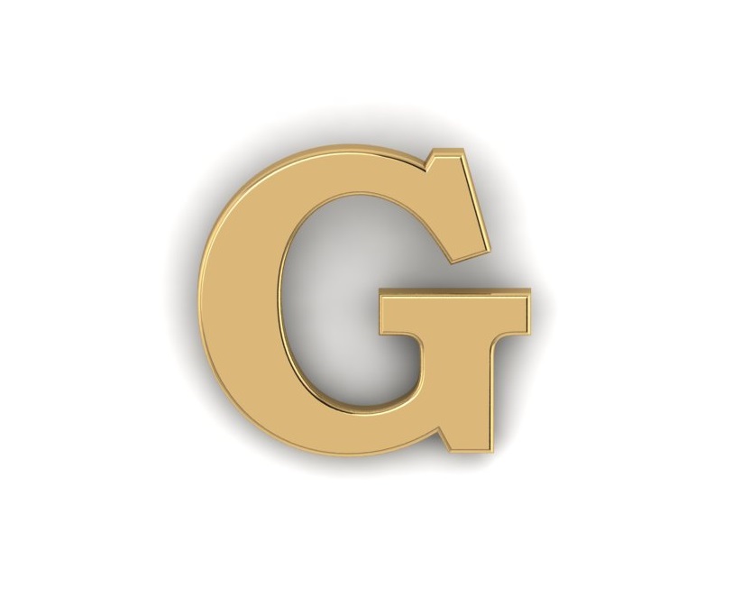 Gold Letter G Pin