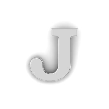 J Alphabet Lapel Pin