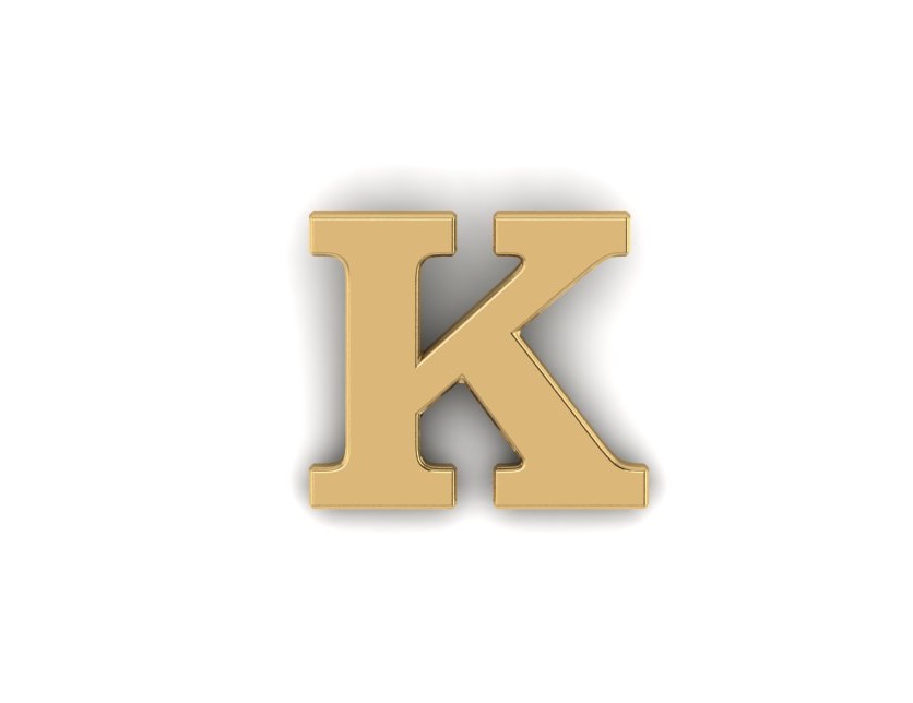 Gold Letter K Pin