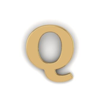 Gold Letter Q Pin