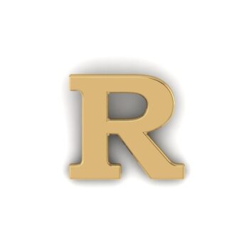 Gold Letter R Pin