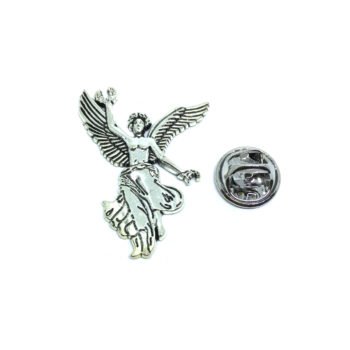 Silver Guardian Angel Pin