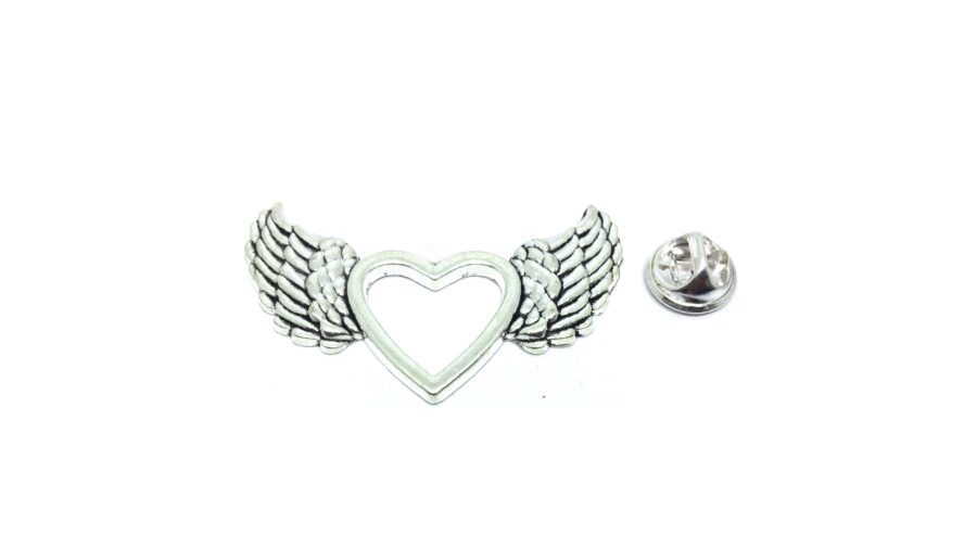Silver plated Angel Wing Brooch Pin
