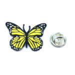 Yellow Enamel Butterfly Lapel Pin