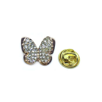 Rhinestone Butterfly Brooch Pin