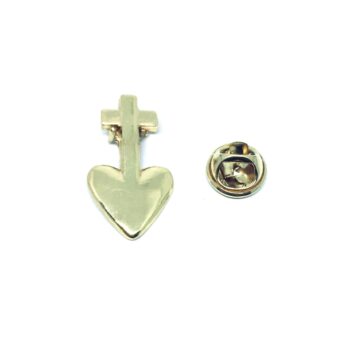 Heart Cross Pin