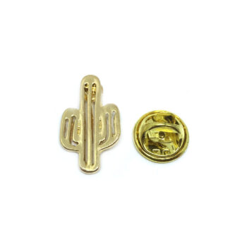 Gold plated Cactus Lapel Pin