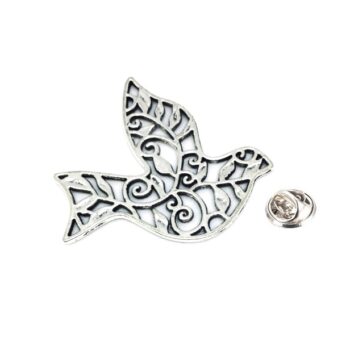 Silver plated Dove Pin