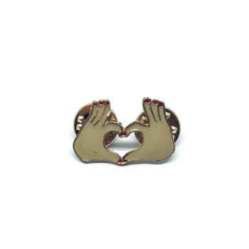 Two Hand Heart Enamel Pin