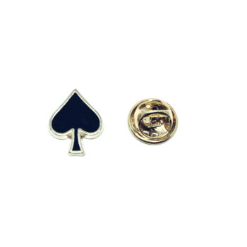 Poker Spades Enamel Lapel Pin